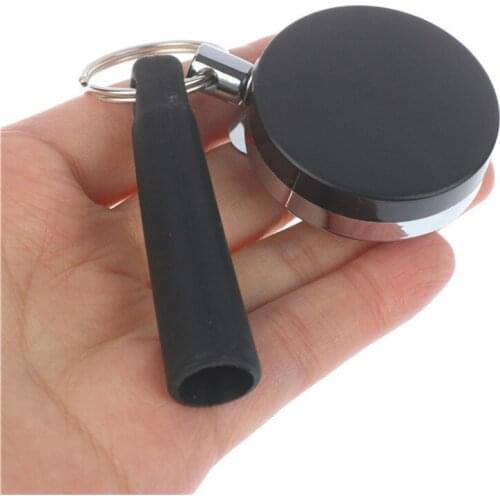 1pcs Camping Heavy Duty Retractable Pen Pull Holder Reel Carpenter Pencils Anti Lost Rope Key Ring Chain Belt Clip