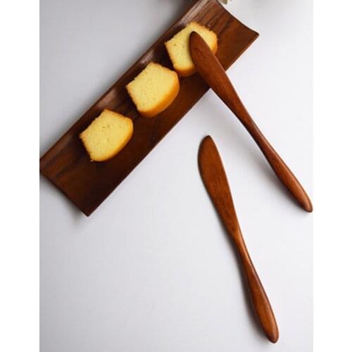10pcs/set jam spreader wooden cutlery knife butter knife cheese cake knives Bakeware