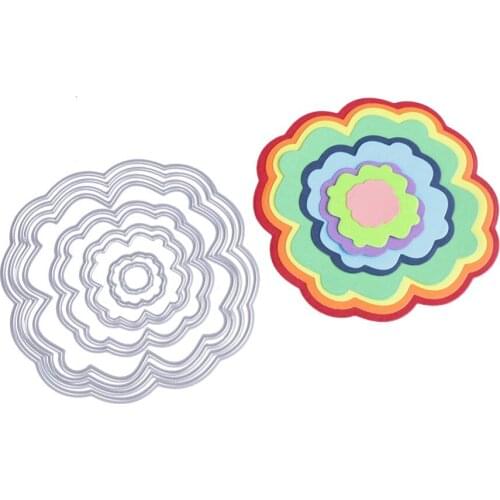 117x117mm Flower Shape scrapbooking DIY Metal steel cutting die flower Shape Book photo album art card Dies Cut