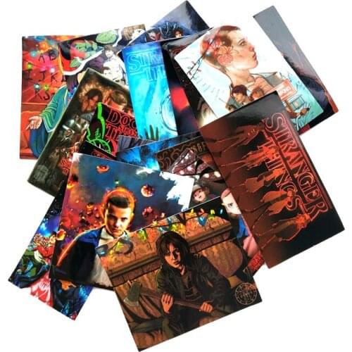 18PCS Pack NEW Stranger Thing Figure Stickers Set Anime Toy Sticker For Luggage Skateboard Motorcycle Laptop Waterproof Sticker