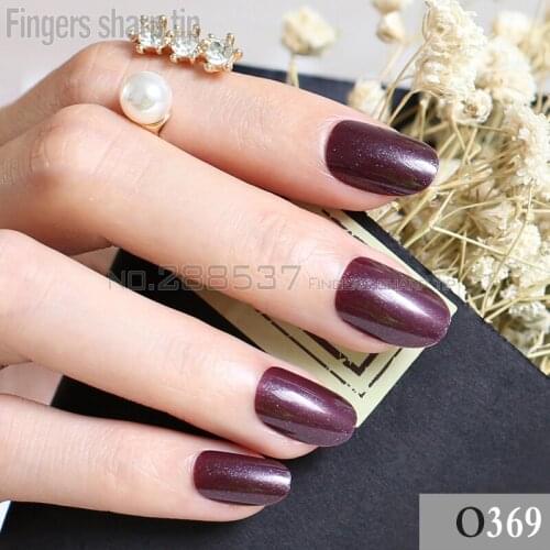 24pcs new product sales long small round deep vampire oval head fake nail fit comfortable DIY nail candy color R26 369