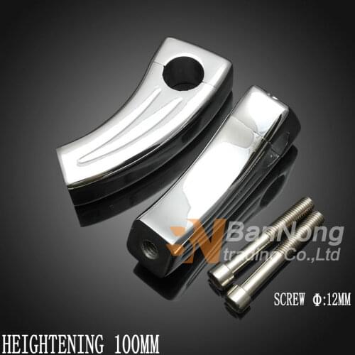 25mm cruise Motorcycle Heightening Fixed seat Clamps Handlebar Riser Mount For Harley 883 1200 Magna Steed Shadow vulcan 400 800