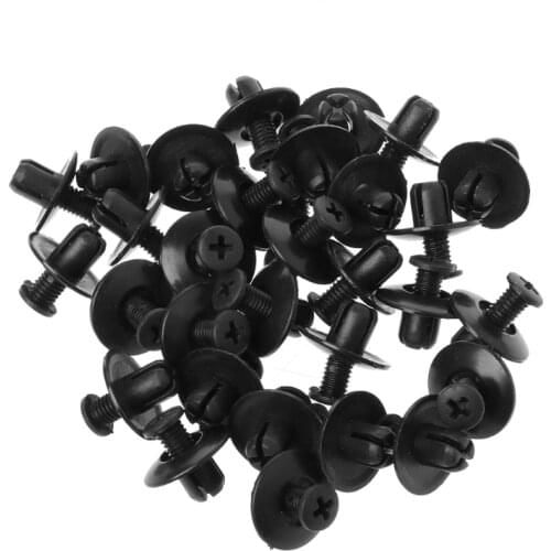 30 Pcs Car 8mm Fender Splash Guard Retainer Clip Fastener For Honda Accord Civic Prelude