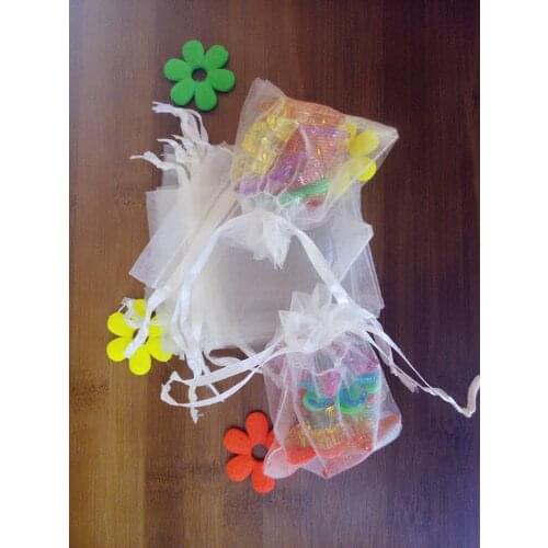 50pcs 20*30cm White Organza Gift Bag Jewelry Packaging Display Bags Drawstring Pouch For Bracelets/necklace/wed Mini Yarn Bag