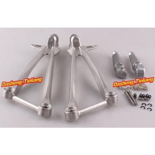 Aluminum Alloy Passenger Rear Foot Pegs Footrest Brackets for KAWASAKI ZX6R 09-11 ZX10R 08-10, Motorcycle Spare Parts Accessory