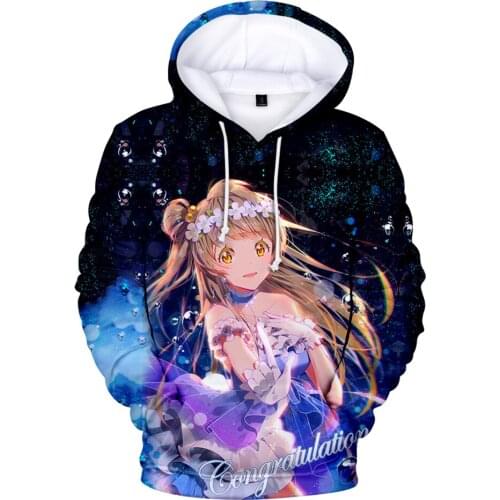 Anime LoveLive! Kotori Minami μs 3D Fashion Fall Winer Suit Hoodies Sportswear Women/Men The Hooded Kawaii Y2K Girl Clothing