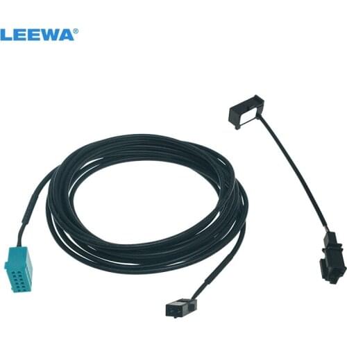 LEEWA Car Navigation Bluetooth Microphone With Wire Harness Cable Adapter For Volkswagen 275A/276B/276D/276E MIB Head Unit