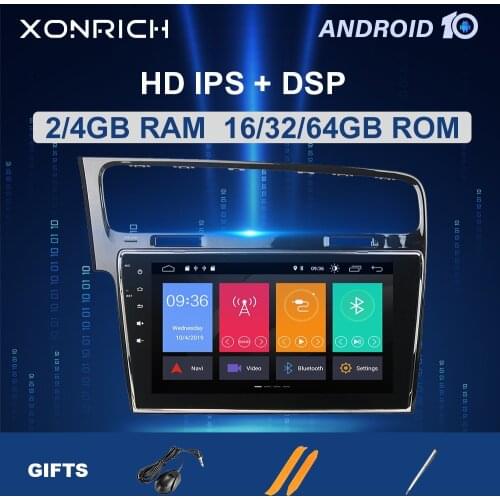 IPS DSP 4GB 64GB AutoRadio 1Din Android 10 Car Multimedia Player For Volkswagen VW Golf 7 Stereo GPS Navigation Head Unit 8 Core
