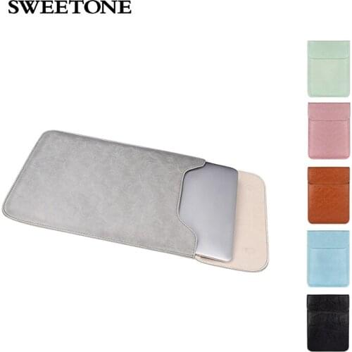 PU01 Soft PU Leather Laptop Sleeve For Macbook Air Pro 12 13.3 14 15 inch Laptop Bag Notebook Tablet Case For Xiami DELL Lenovo