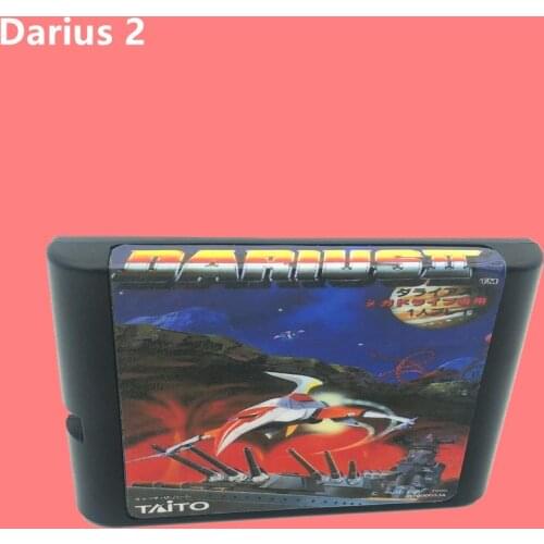 Darius 2 For SEGA GENESIS And Mega Drive 16 Bit Video Games Conosle