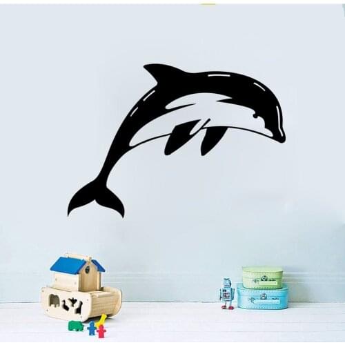 Dolphin Wall Sticker Bathroom Home Decor Animal Decals Living Room Nursery Kids Children Room Decoration