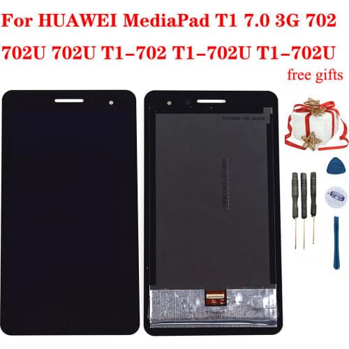 For HUAWEI MediaPad T1 7.0 3G 702 702U 702U T1-702 T1-702U T1-702U Touch Screen Digitizer Panel + LCD Display Panel Assembly