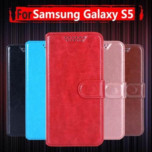 For Samsung Galaxy S5 S 5 SM-G900F S5Neo S5 Neo SM-G903F 5.1" Retro with Stand PU Leather Case with Stand For Samsung S5 Cover