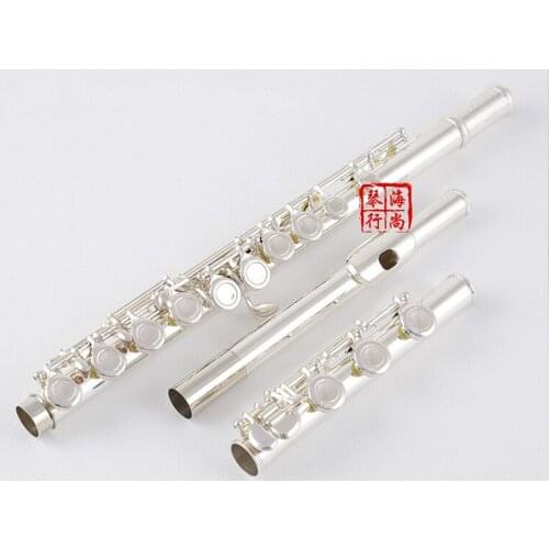 NONAKA C Tune Flute Cupronickel Tube Silver Plated Flute 17 Holes Closed Brand Flute With E Key For Students Musical Instrument