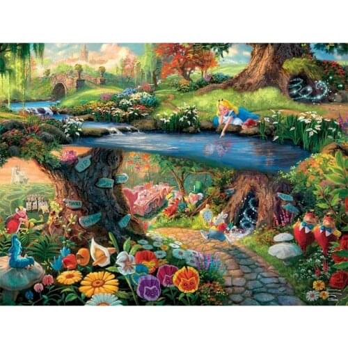 GATYZTORY Frame Fairy Tale Forest Paint By Numbers For Adults Kids Handpainted Landscape Oil Painting Canvas Drawing DIY Gift
