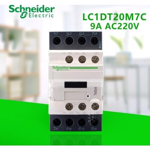 AC contactor 4P 9A 50/60Hz control coil voltage 220V one open one closed LC1DT20M7C original authentic