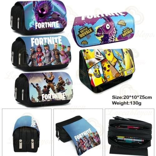 Colorful Large Capacity Pencil Cases Bags Creative Fortnite Fabric Pen Box Pouch Case Student School Office Stationary Supplies