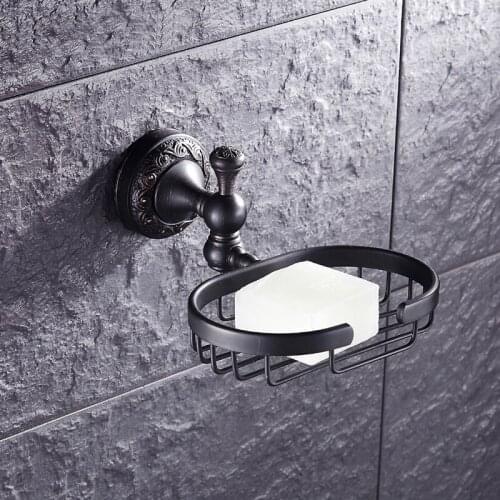 Brass oil rubbed bronze soap dish shelf, Copper bathroom soap net soap dish black, European toilet soap box rack, Free shipping