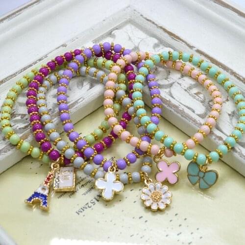 Hot Sale Top-Rated Fashion Alloy Charms & Glass Beads Tassels Bracelets Women Holiday Gifts Jewelry Bijoux B15238