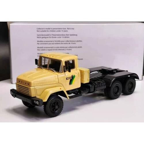Diecast 1:43 Scale Russian Kamsklas KPA3 Racing Semi-trailer Alloy Truck Model Collection Souvenir Ornaments Display Vehicle Toy