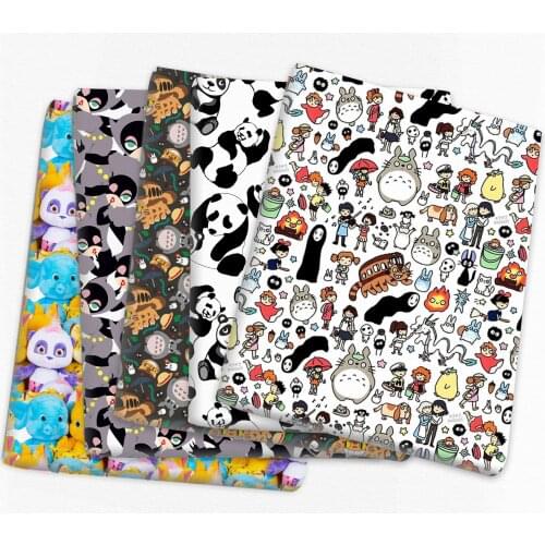 Patchwork Cat Polyester Cotton Fabric for Tissue Sewing Quilting Fabrics Needlework Material DIY Handmade,1Yc14271