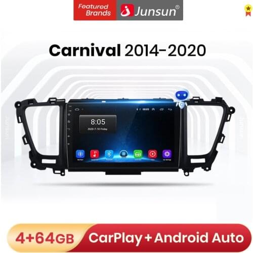 Junsun V1 Pro 4G CarPlay Android 10 4G+64G Car Radio Multimedia Player For Kia Carnival YP Sedona 2014-2020 GPS no 2din dvd