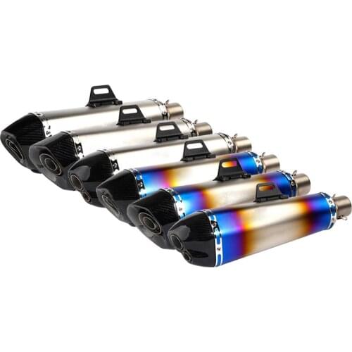 Inlet 51mm Motorcycle Exhaust Muffler End Pipe Motorbike Escape Moto Universal for Nmax Tmax Xmax PCX KTM MT07 MT09 MT10 R1 etc