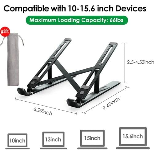 2021 New Laptop Holder for MacBook AirPro Adjustable Foldable Aluminium Alloy Support Base Notebook ,Laptop Stand for PCNotebook