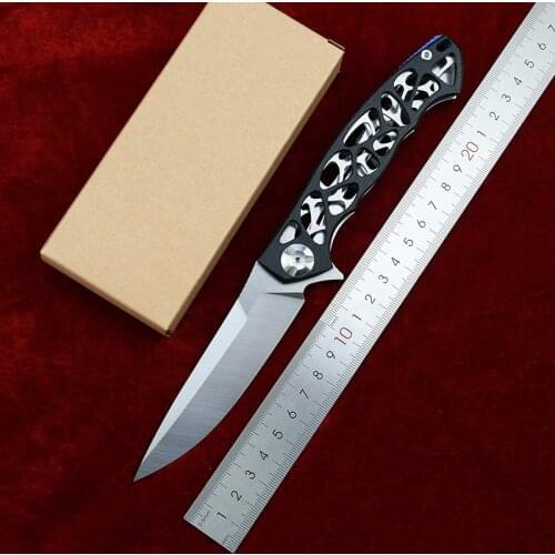 New OEM folding knife D2 blade G10 + steel handle portable pocket kitchen knife camping hunting survival fruit knife EDC tool