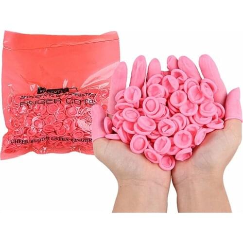 20-50Pcs/Bag Natural Rubber Disposable Latex Finger Cots Sets Fingertips Protector Gloves White anti static Finger sleeve