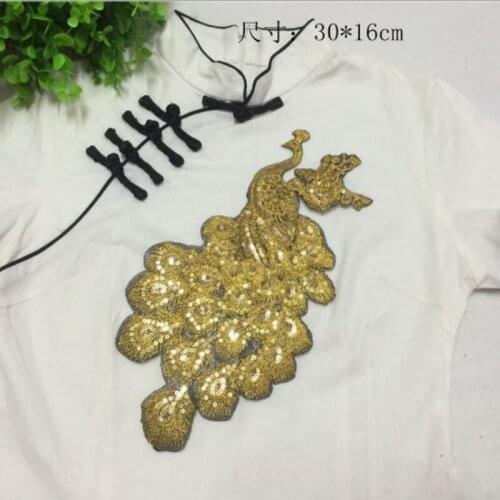 Wholesale 10pcs 30*16CM Embroidered Sewing On Patch Iron-On Patch Stickers For Clothes Sewing Fabric Applique Supplies YH61