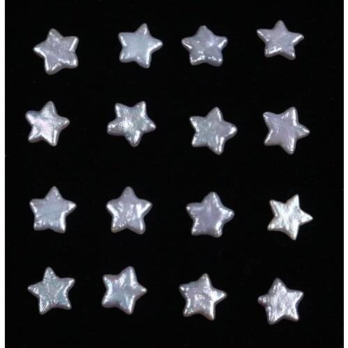 Wholesale 12mm White Star Shape Freshwater Pearls Loose Beads