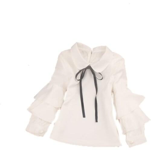 Autumn 2019 girls blouse kids clothes children clothing school girl white blouse chiffon child shirt blusas 2-16Y
