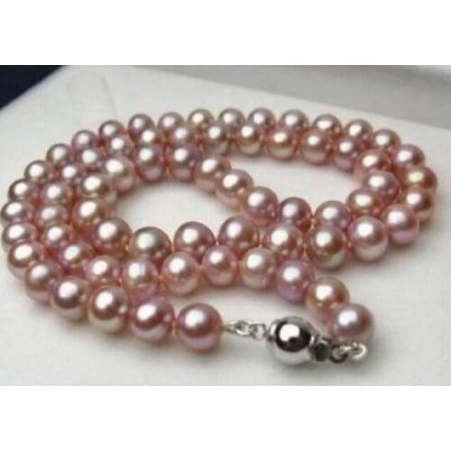 9-10MM natural south seas silver grey pearl necklace 18'' 14k