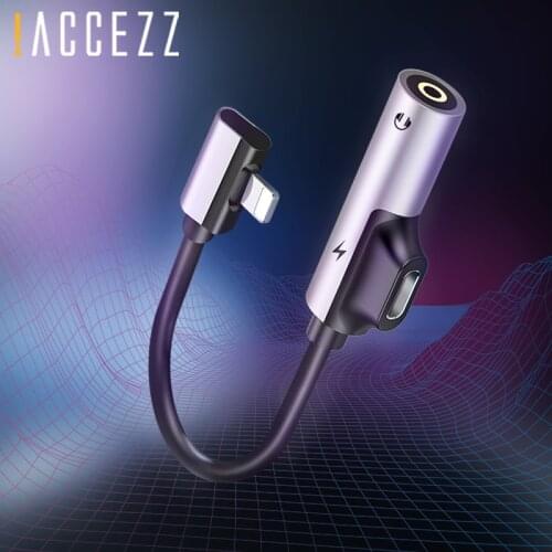 !ACCEZZ AUX Adapter For Apple iphone X 8 7 Plus XS MAX XR Fast Charging Listening 3.5mm Jack Earphone Connector Splitter Cable