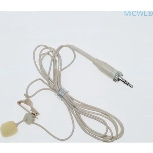 Mini Tie Clip Lavalier Microphone for Sennheiser G2 G3 G4 Wireless BeltPack Transmitter Beige