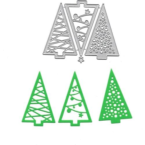 Scrapbooking Cutting Dies Christmas Tree Metal Die Cut Embossing Folders for Card Making DIY Craft Stencils Fustelle New Design