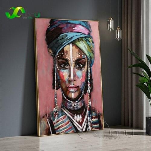 Modern Abstract Painting African Girl Black Woman Graffiti Art Posters And Prints Canvas Paintings Wall Art Pictures Home Decor