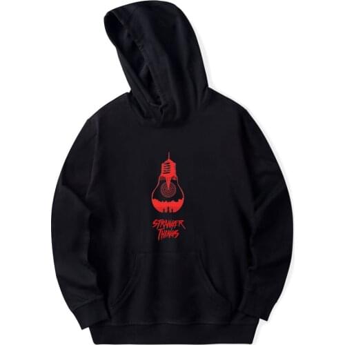 New Arrival Stranger Things Black Hoodies Men Women Harajuku Sweatshirts Popular Mens Hoodie Stranger Things Brand Coats