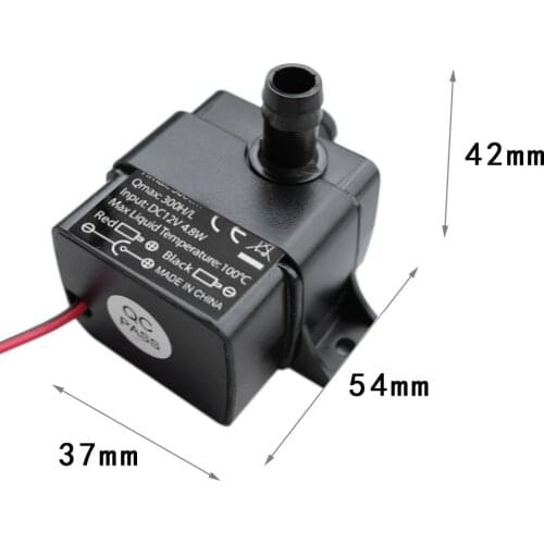 High Performance QR30E DC 12V 4.2W 240L/H Flow Rate CPU Cooling Car Brushless Water Pump Waterproof Brushless Pump
