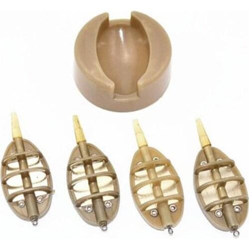 1Set Inline Method Carp Fishing Feeder 4 Feeders 15/20/25/35g Mould fishing Tackle Accessories