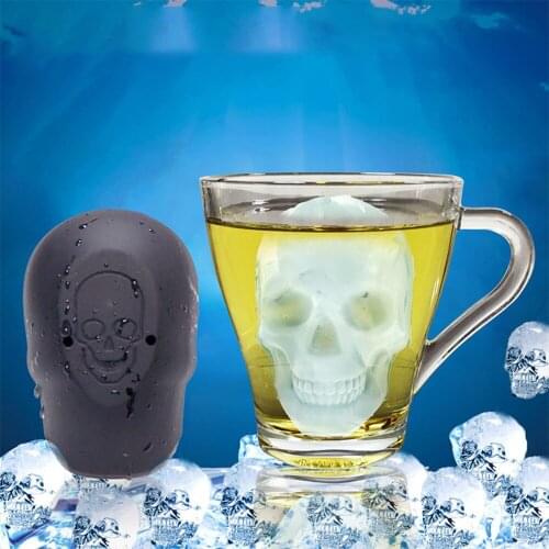 1PCS 3D Skull Silicone Mold Ice Cube Maker Chocolate Mould Tray Ice Cream DIY Tool Whiskey Wine Cocktail Kitchen Tools