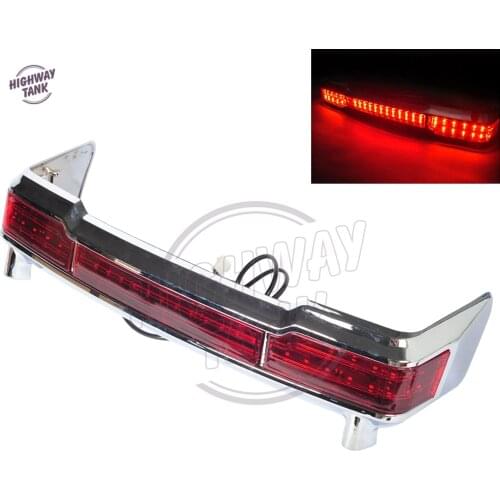 1 Pcs Chrome LED Motorcycle Tail Brake Light Signal with Tour Pack case for Harley Classic Ultra King 2009 2010 2011 2012 2013