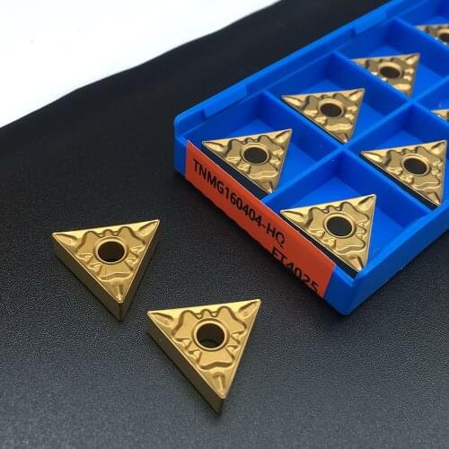 10PCS TNMG160404 HQ FT4025 For lathe Machining Steel Parts External Turning Tool Carbide Insert CNC Hard Metal Turning Tool
