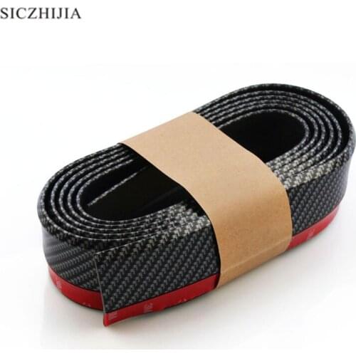 2.5 m sticker carbon fiber rubber car front lip bumper spoiler protector for Chery Tiggo Fulwin A1 A3 QQ E3 E5 G5 V5/EMGRAND