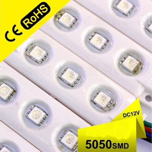 20pcs/lot NEW 5050 3LED injection led module 12V with lens Waterproof IP67 1.5w LED Modules Lighting for Signage advertisement