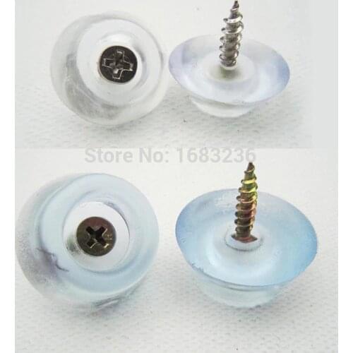 24pcs Clear Transparent Soft Chair Table Leg Skid Glides Pad Floor Protector Screw-on Noise-killer