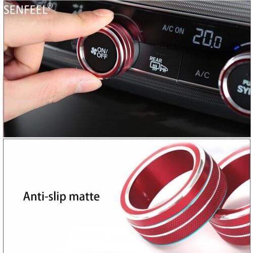 3PCS Aluminum Alloy For Honda Accord 10th 2018 Modified Special Air Conditioning Knob Metal Non-slip Decorative Ring Accessories