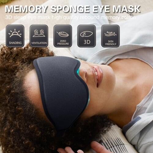 3D Memory Foam Silk Sleep Mask Soft Women Men Eye Patches Comfort Three Dimensional Design Face Mask Eyeshade Night Breathable