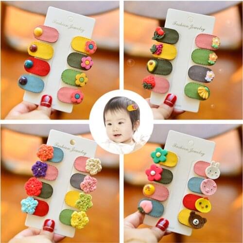 8Pcs hair clip set Girl Cute Hair bands Hair Accessories Bow Flower animal headwear Hairpins cartoon hair band Hairpin Headdress